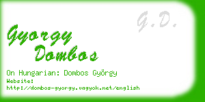 gyorgy dombos business card