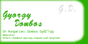 gyorgy dombos business card
